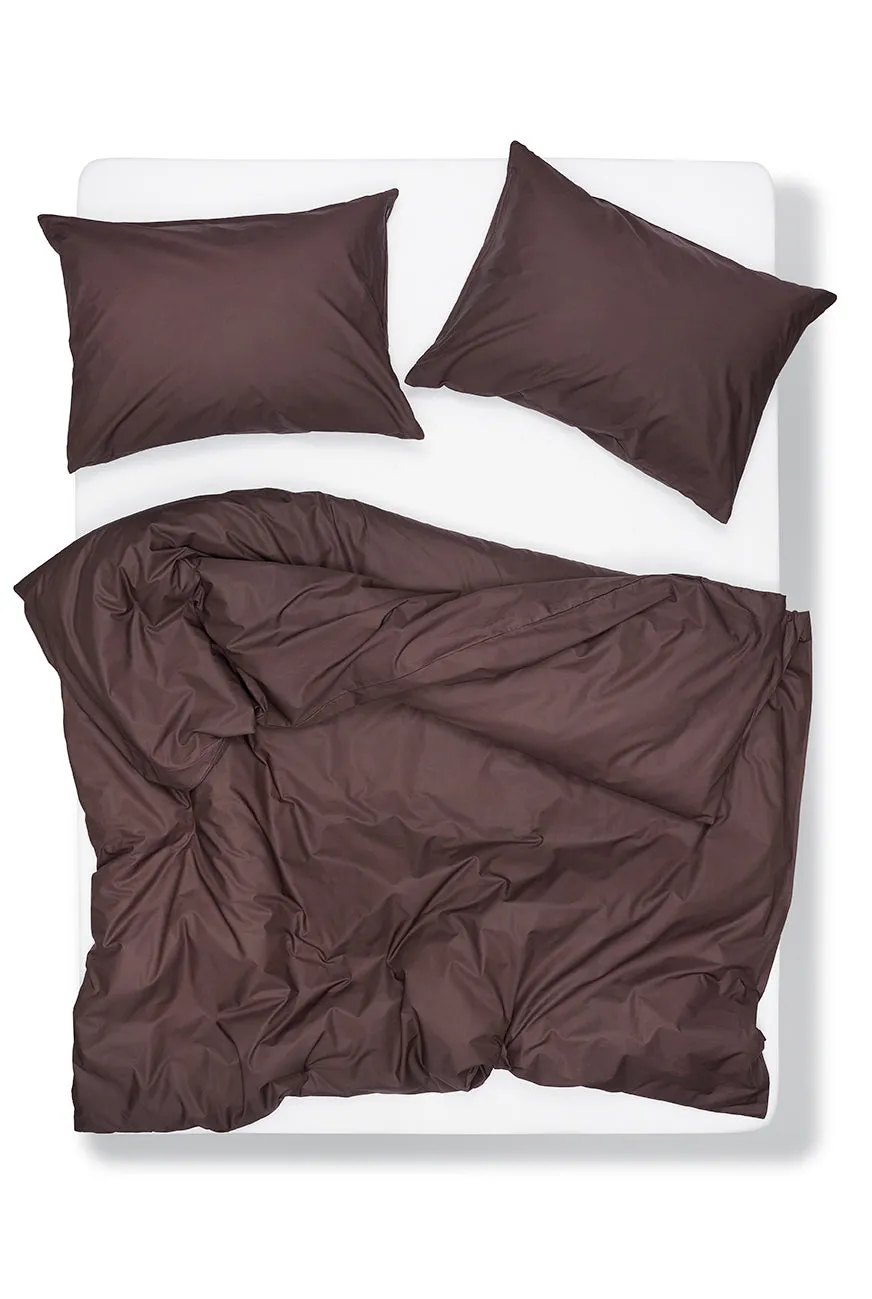 Pima Cotton Percale Bedding in Brown Color