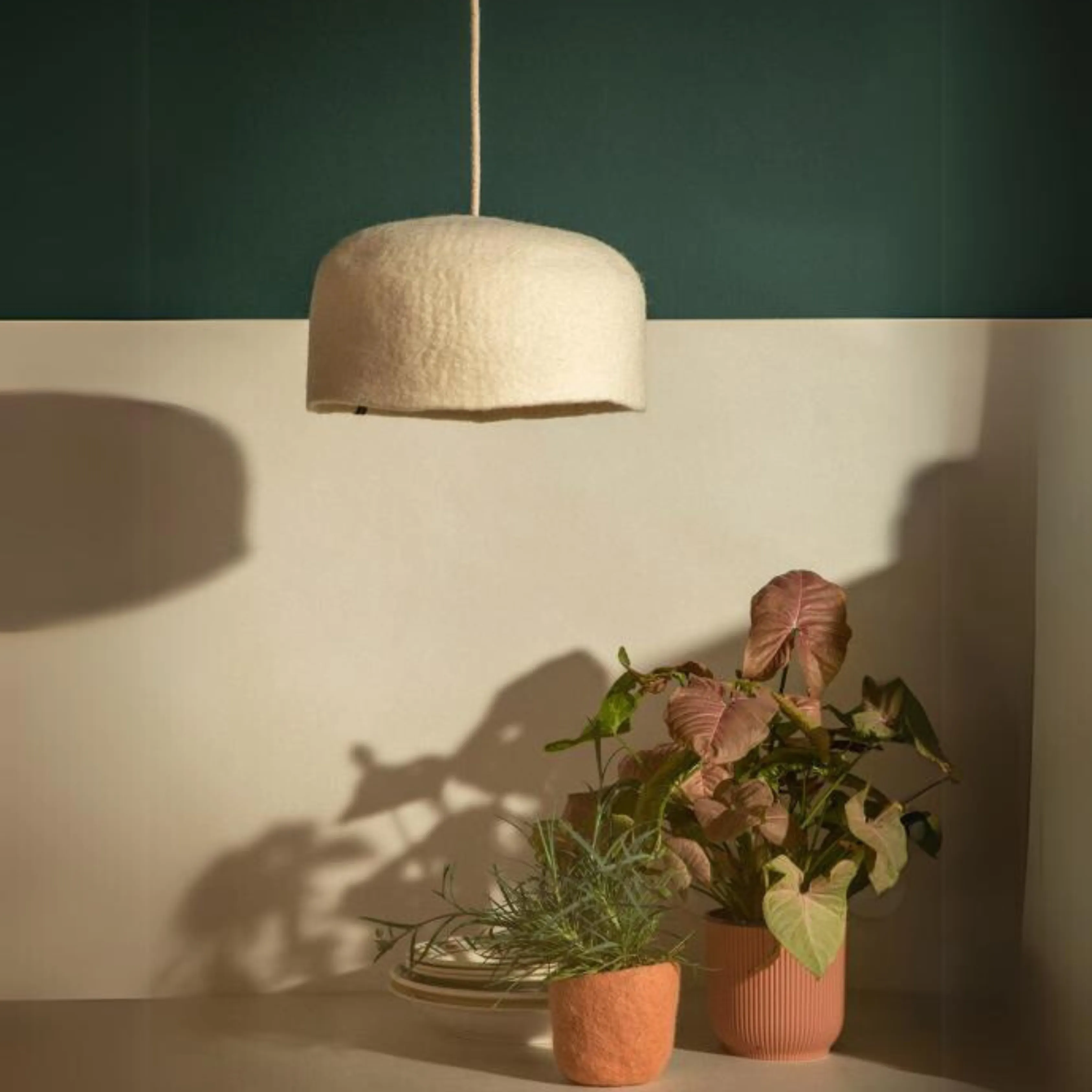 Plain Yurt Felt Lampshade