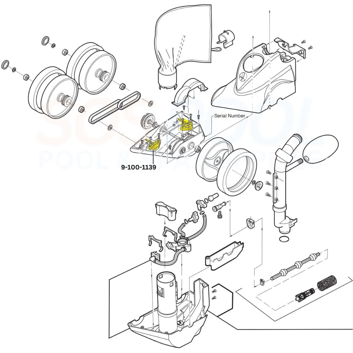 Polaris Axle Block Kit For Cleaners | 9-100-1139