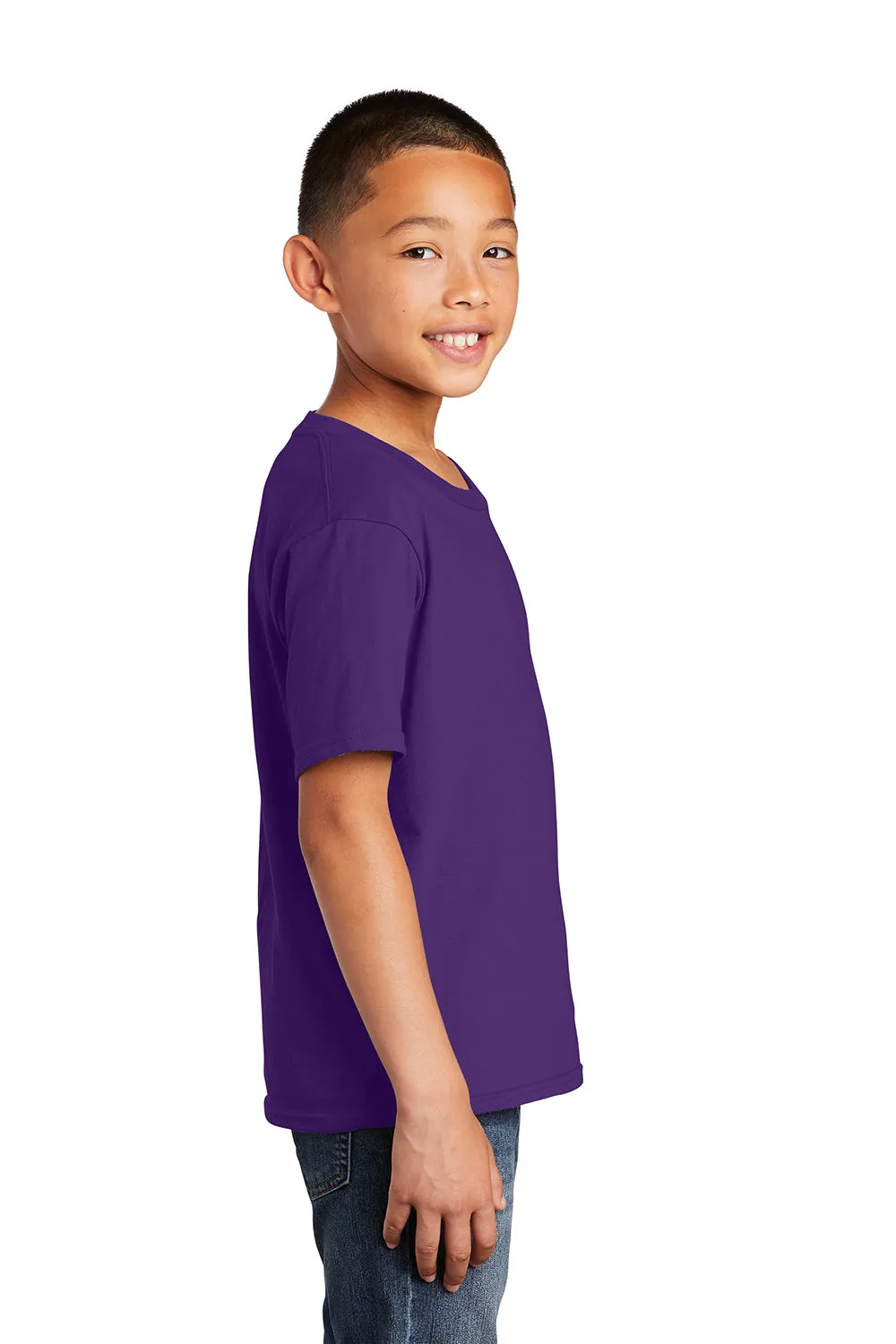 Port & Company Youth Fan Favorite Short Sleeve Crewneck T-Shirt - Team Purple