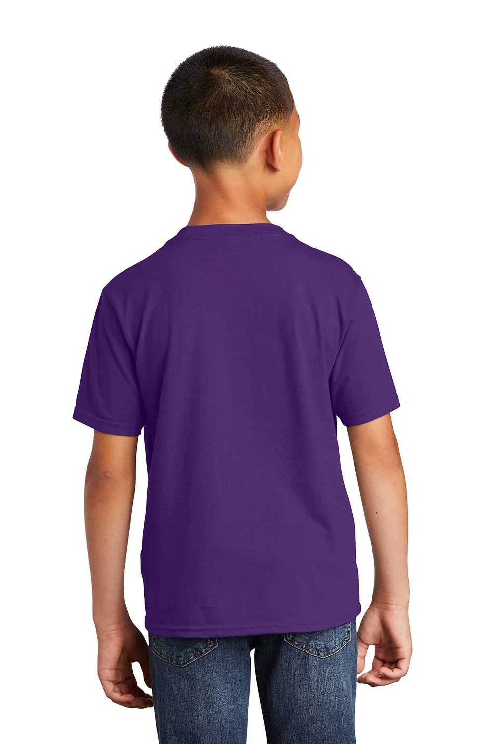 Port & Company Youth Fan Favorite Short Sleeve Crewneck T-Shirt - Team Purple