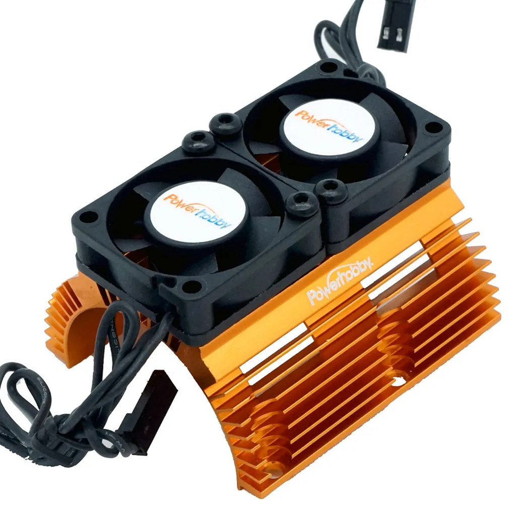 Powerhobby Heat Sink w Twin Turbo High Speed Cooling Fans 1/8 Motors PH1289