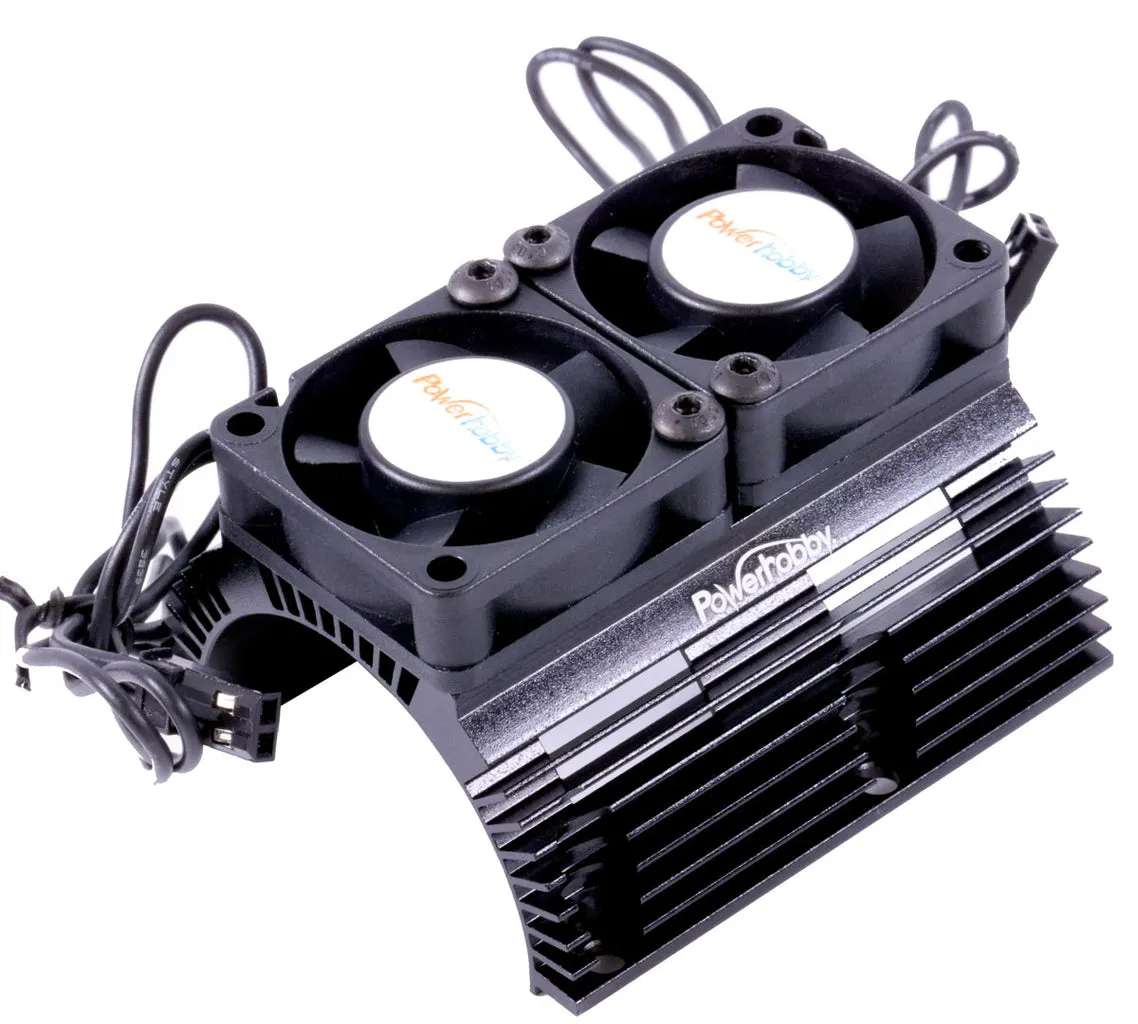 Powerhobby Heat Sink w Twin Turbo High Speed Cooling Fans 1/8 Motors PH1289