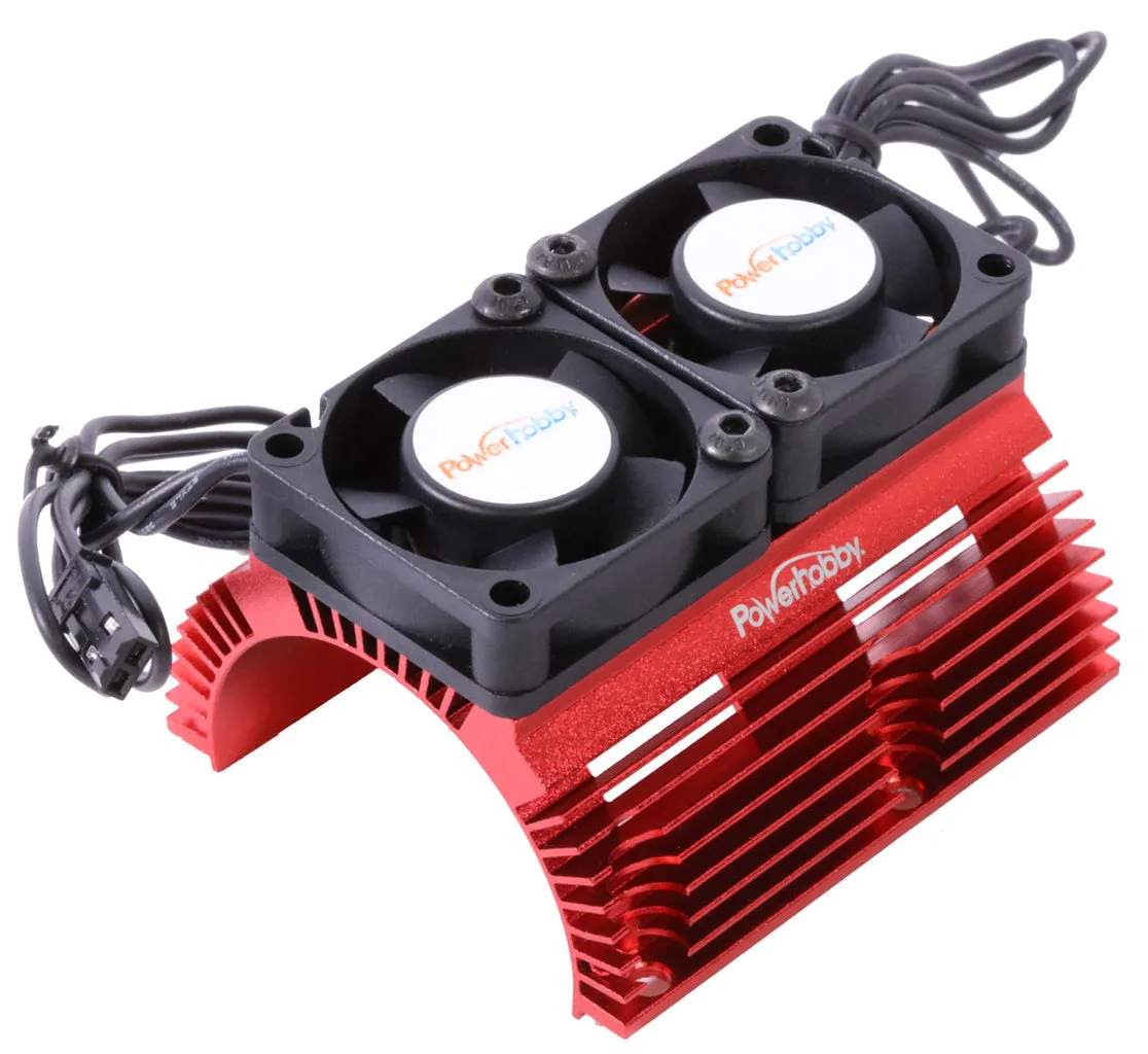 Powerhobby Heat Sink w Twin Turbo High Speed Cooling Fans 1/8 Motors PH1289