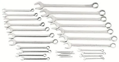 Proto 1200-80ASD Torqueplus 12-Point Combination Wrench Sets, 26 Piece, Inch, Oval Handle, satin (1 Set)