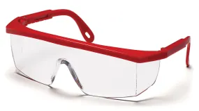 Pyramex SR410S Integra Red Safety Glasses W/ Clear Lens (12 each)