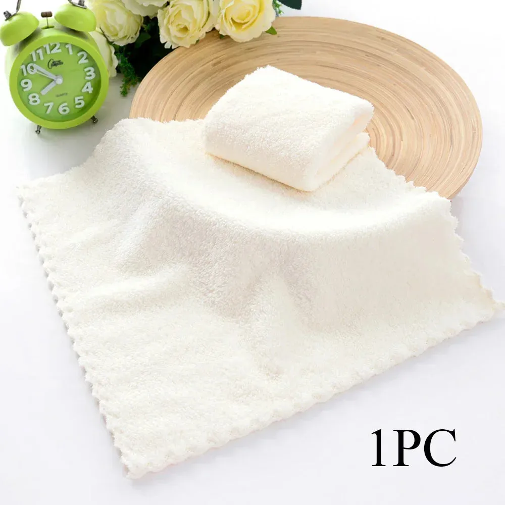 Quick Microfiber Dry Clean Handkerchief Supplies Coral Velvet Face Towel Absorbent High-density Square Hand Towel Cleaning Wipes