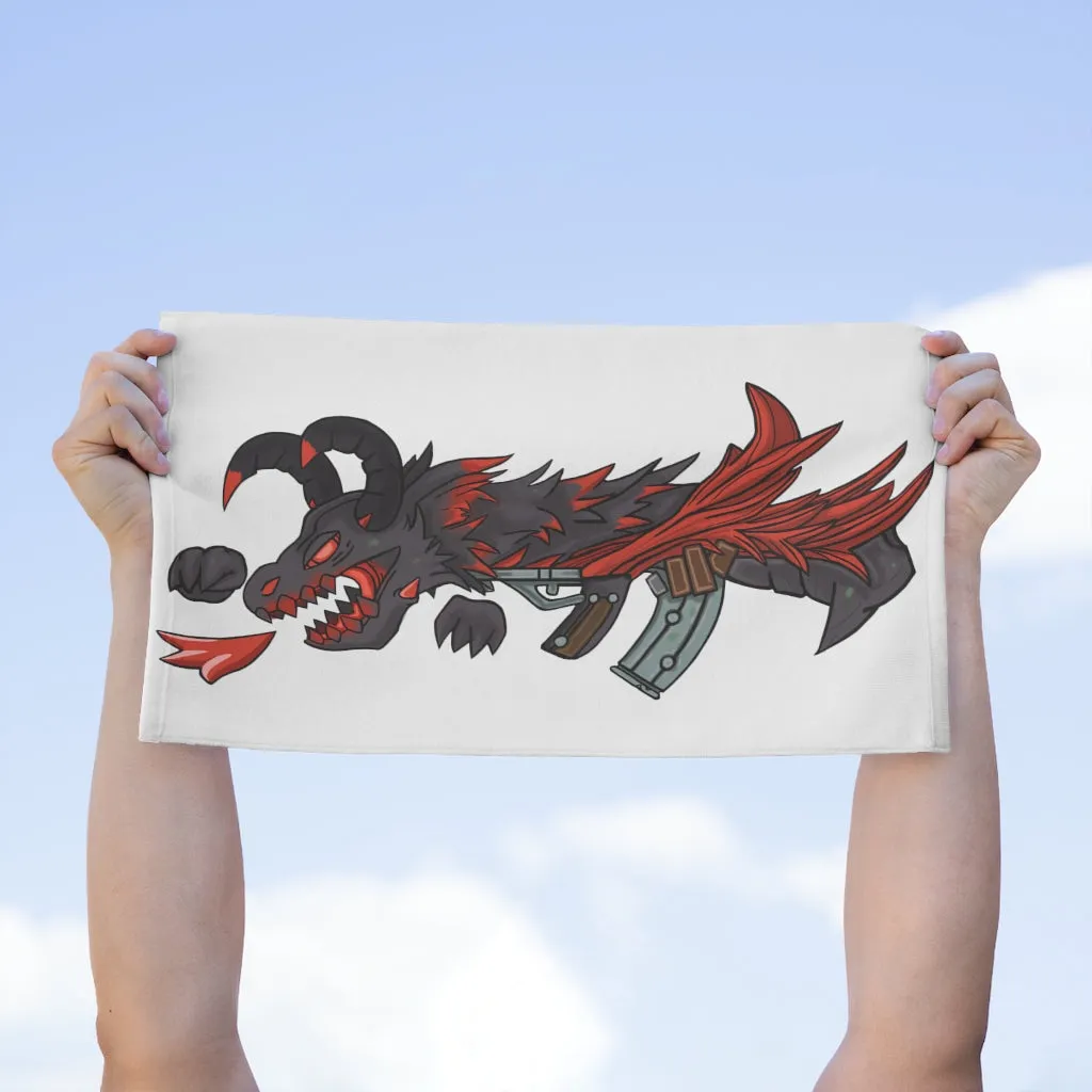 Red Black Dragon Gun Rally Towel, 11x18