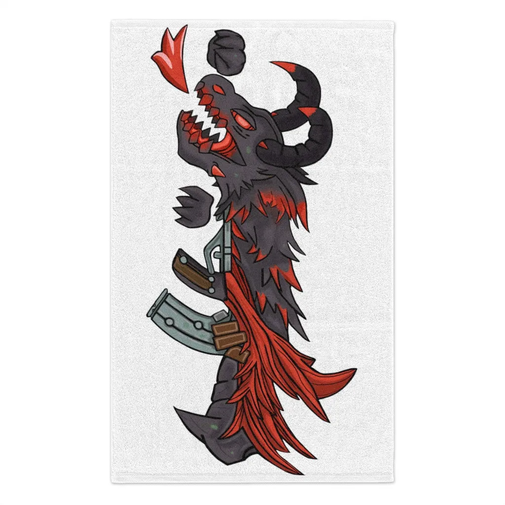 Red Black Dragon Gun Rally Towel, 11x18