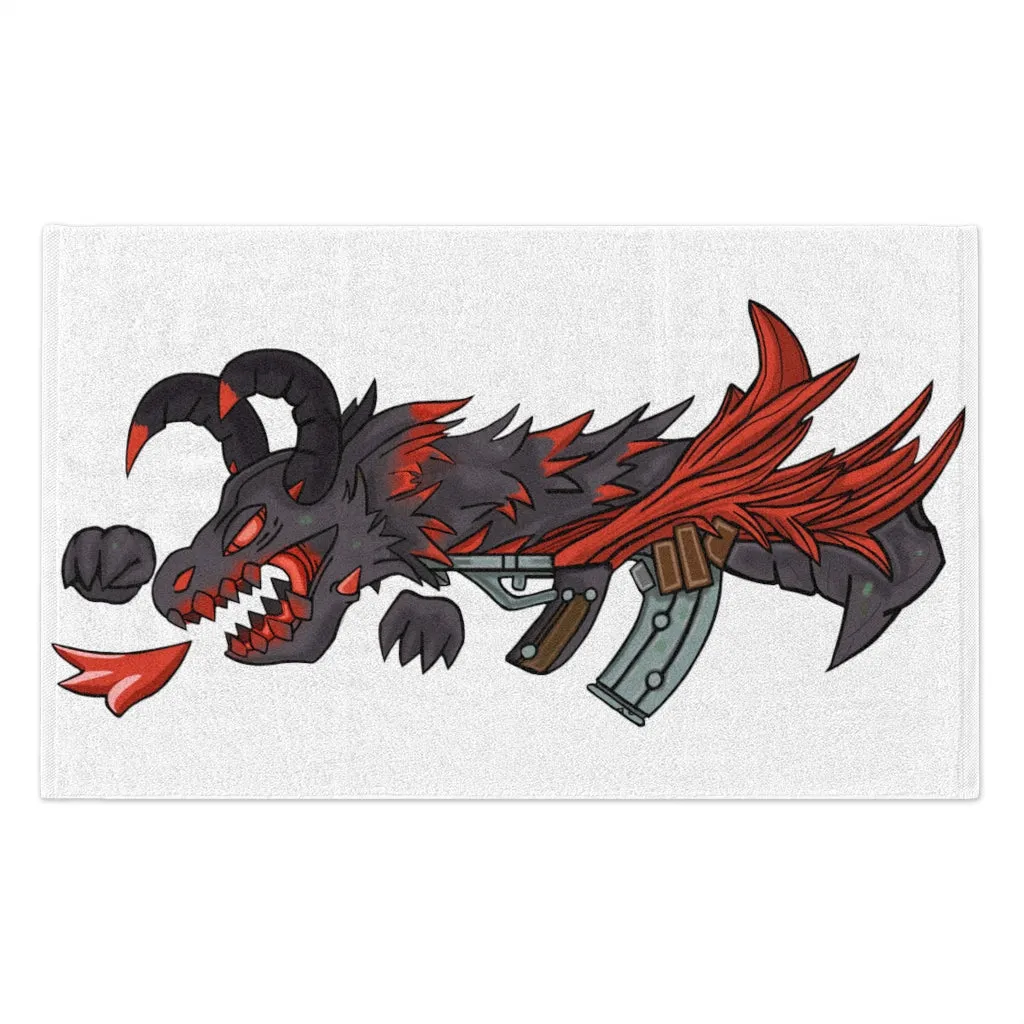 Red Black Dragon Gun Rally Towel, 11x18