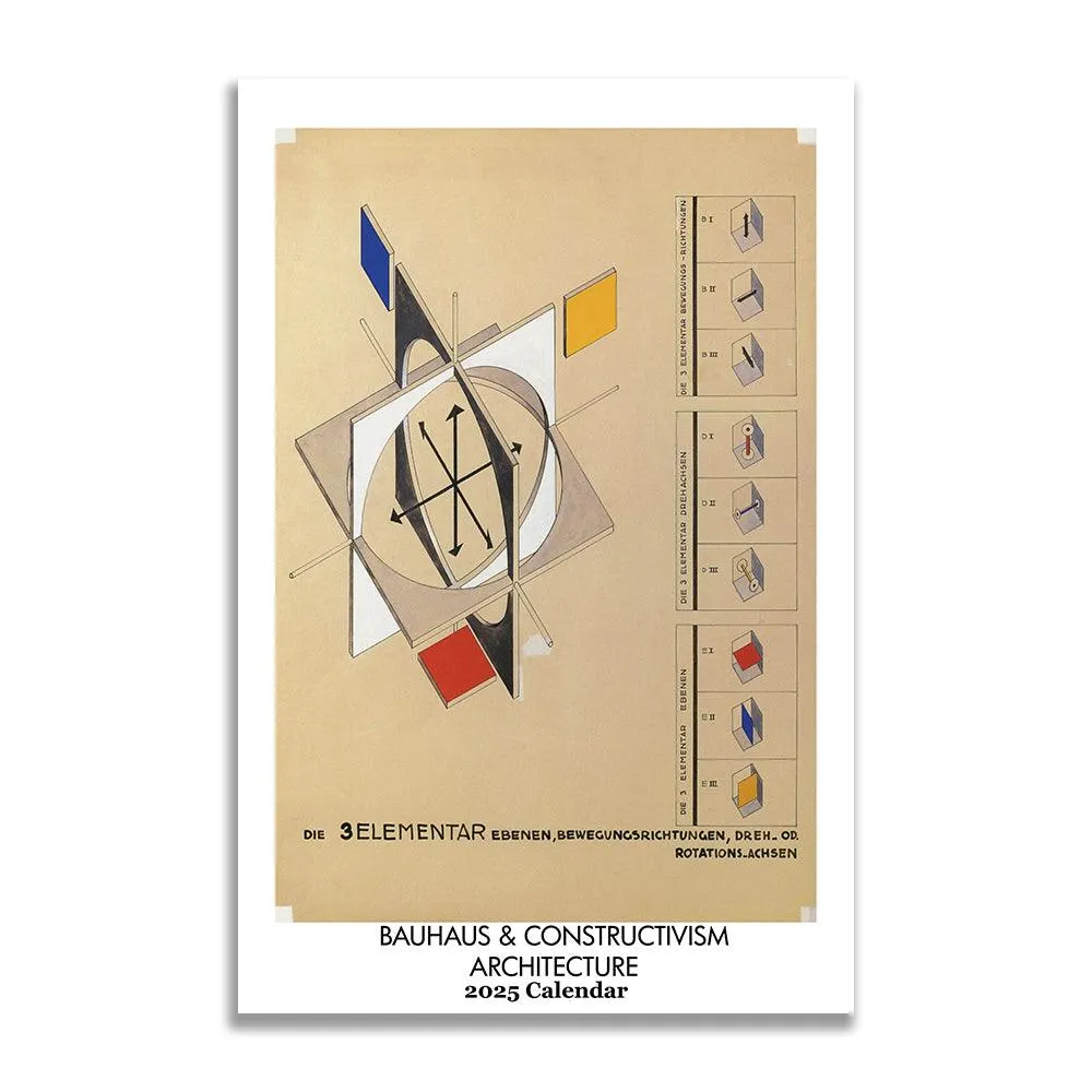 Retrospect Bauhaus Wall Calendar 2025