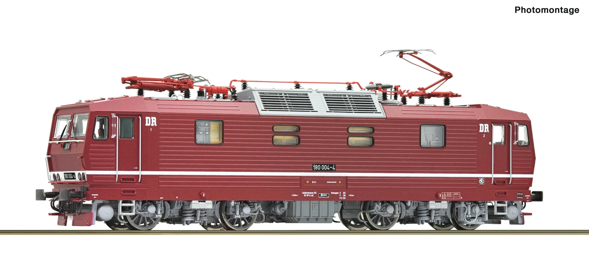 Roco HO 7510052 Electric locomotive 180 0 04-4  DR                   era IV DC 2024 New Item