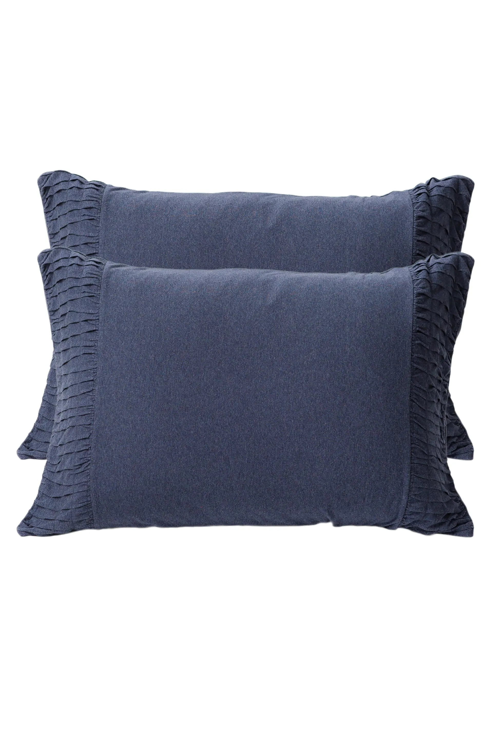 Rosette pillowcase set in Indigo Marle *organic cotton