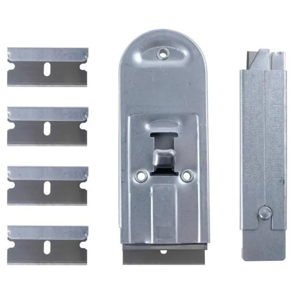 Safety Scraper & Carton Cutter With 4 Blades