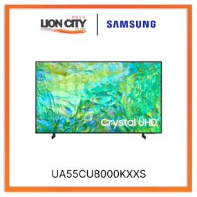 Samsung 55" CU8000 UA55CU8000KXXS Crystal UHD 4K Smart TV (2023) 4 Ticks / 36 Months Warranty