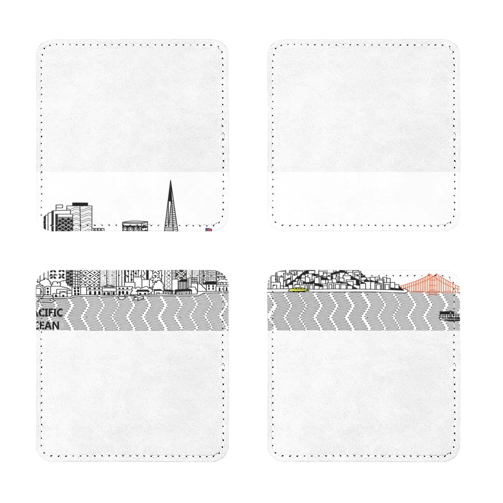 San Francisco Towel Sublimation Coasters Pack of Four