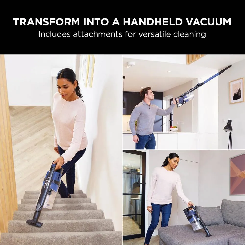 Shark IZ202UK Cordless Stick Vacuum Cleaner - Up To 40 Minutes Run Time - Blue