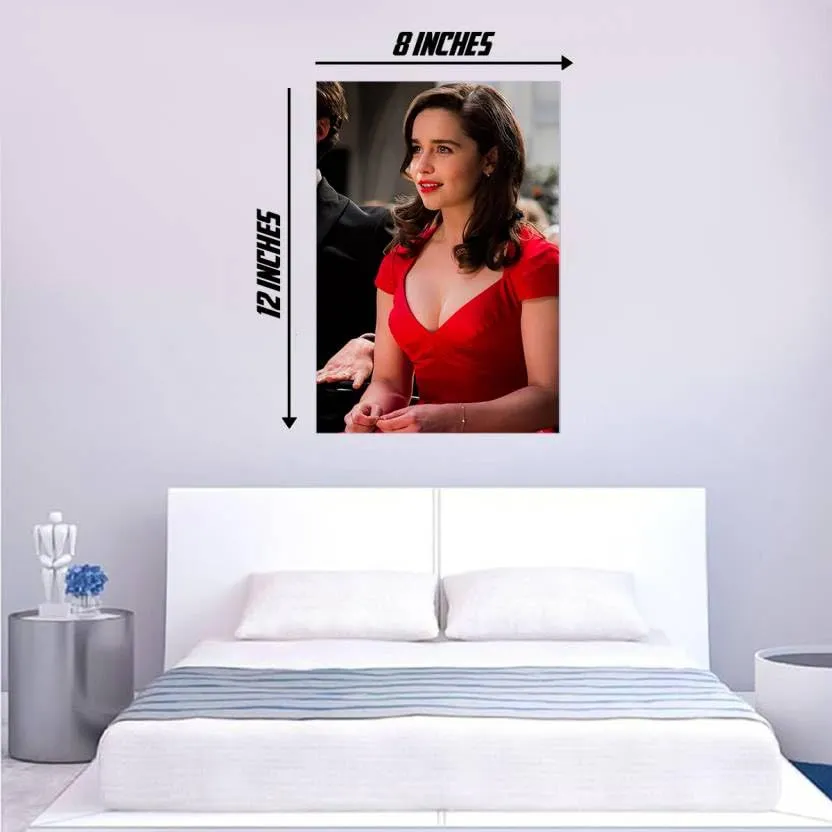 SHIVOID Emilia Clarke Wall Sticker - Emilia Clarke Smile Poster - Self-Adhesive Sticker (30 cm, Pack of 1)