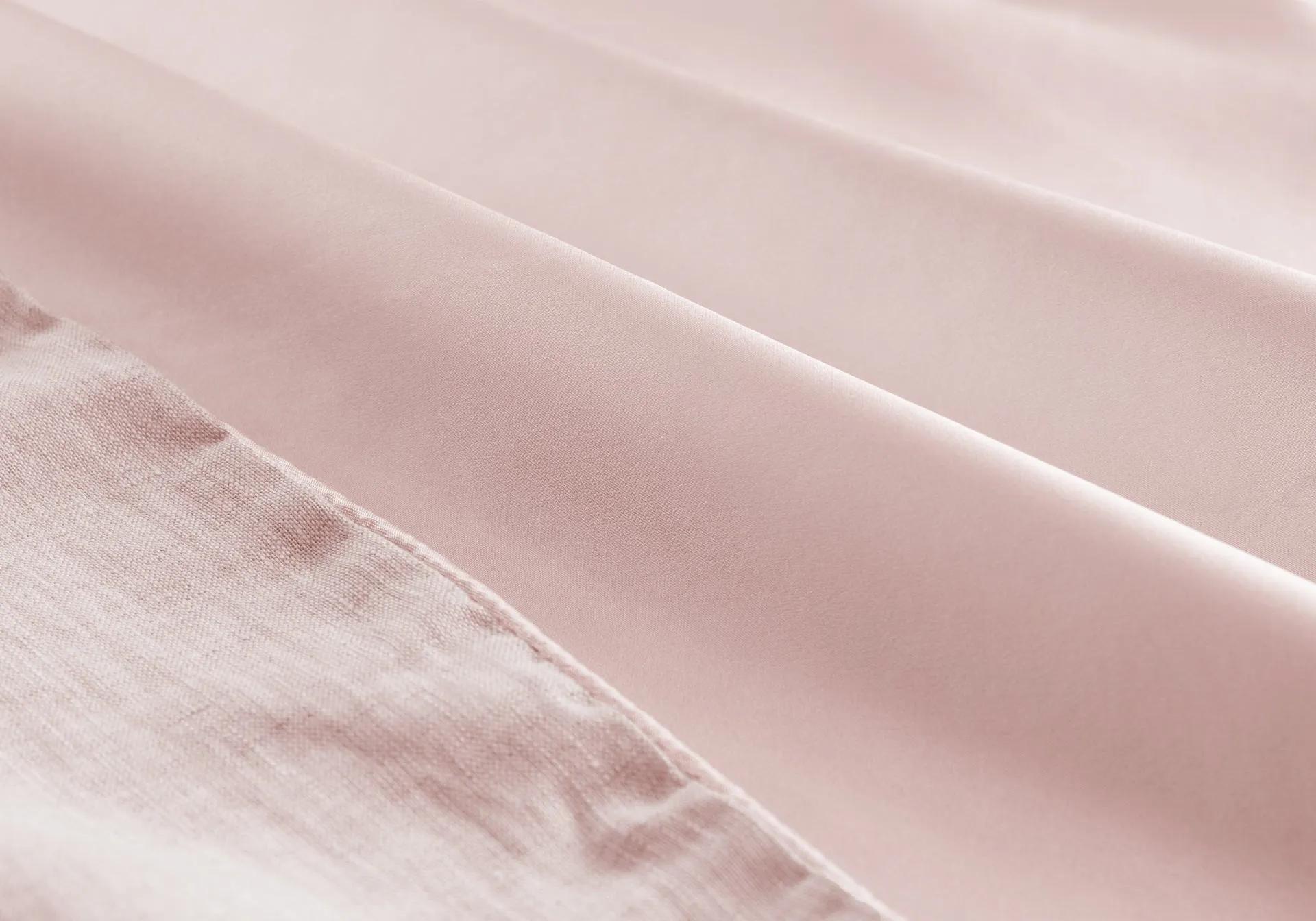 Silk / Linen Reversible Pillowcase DUSTY PINK by Ardor