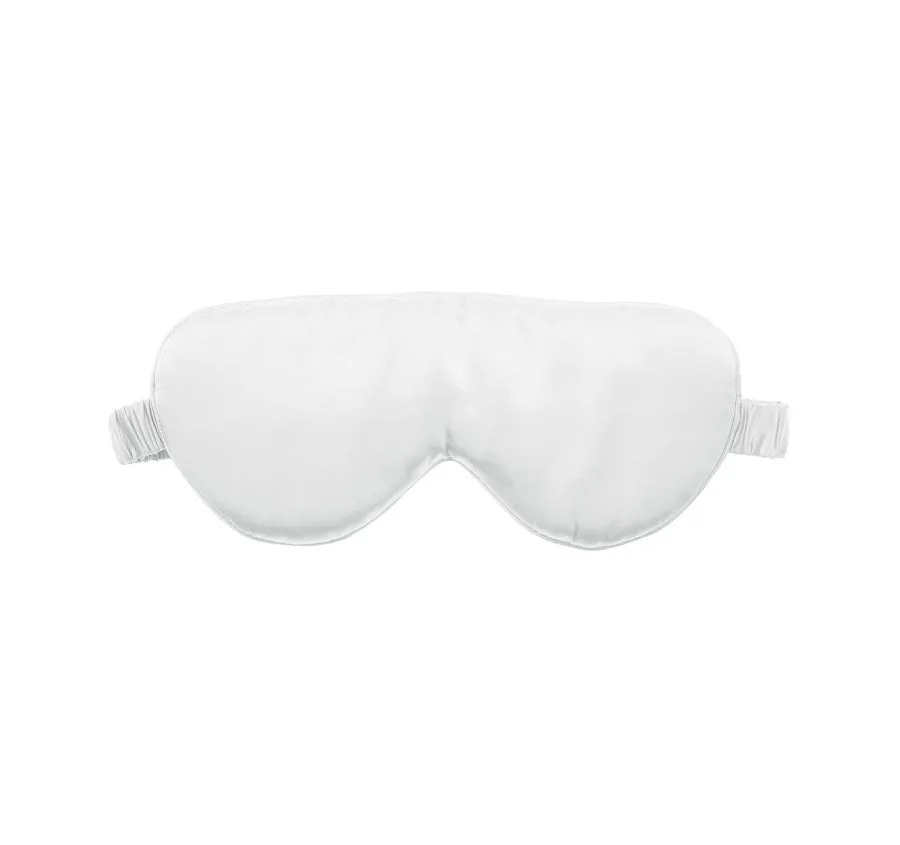 Silk Pillowcase and Eye Mask Set White