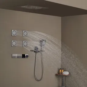 Smart Digital Touchscreen Multi-Jet Rainfall Shower System