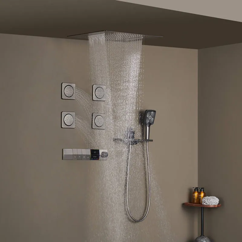 Smart Digital Touchscreen Multi-Jet Rainfall Shower System