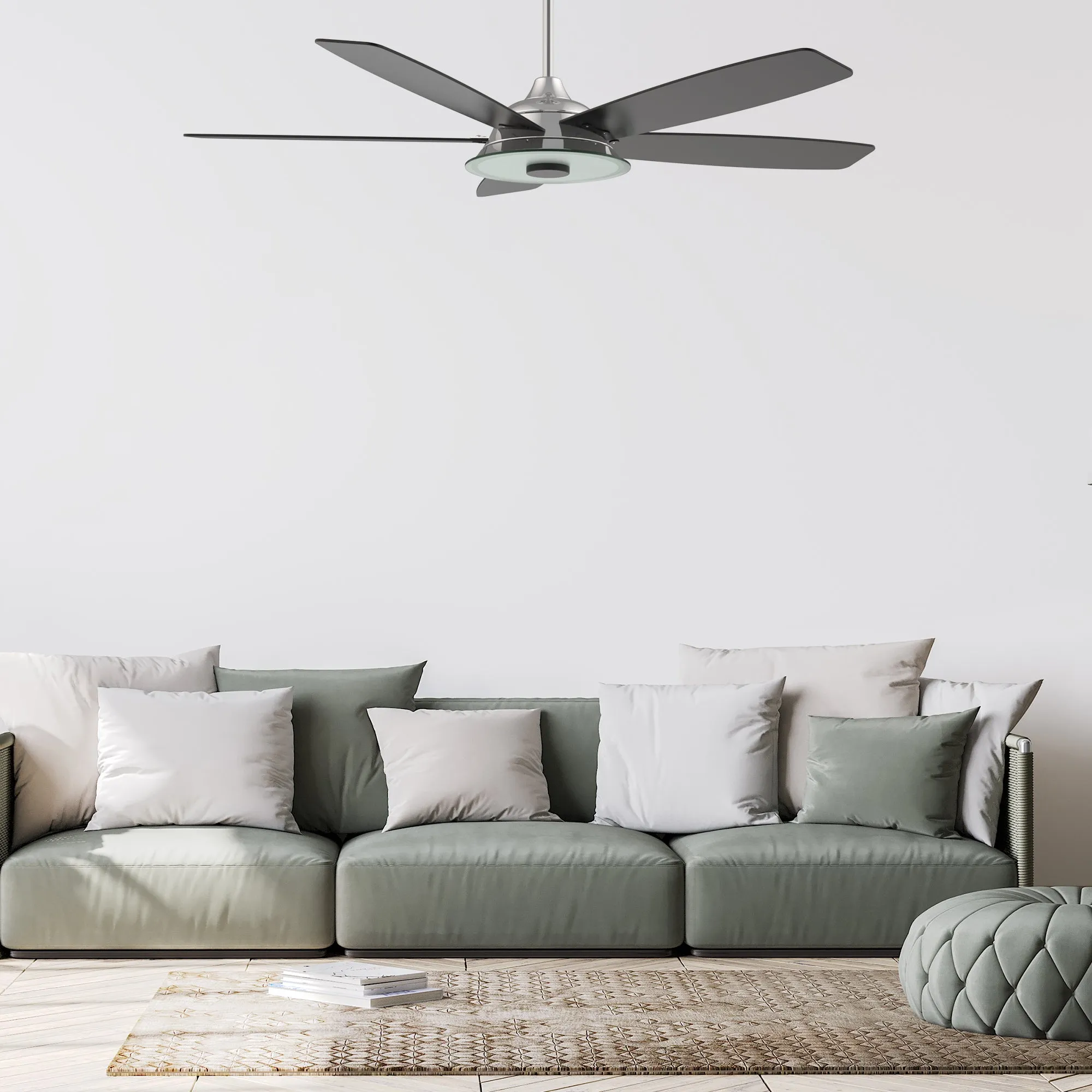 Striker Smart Ceiling Fan with LED Light and Remote Outdoor/Indoor 56"