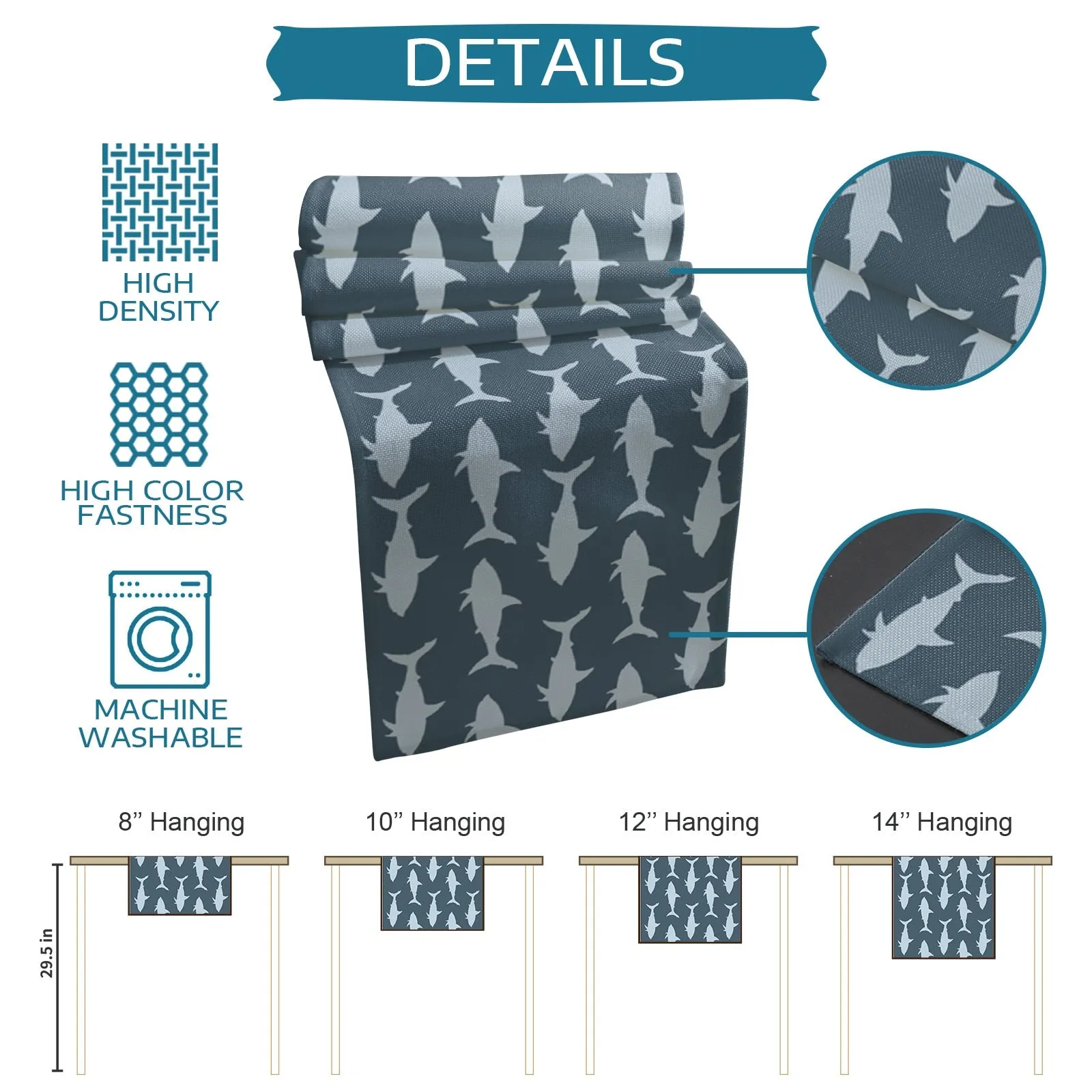 Table Runner: Shark Texture