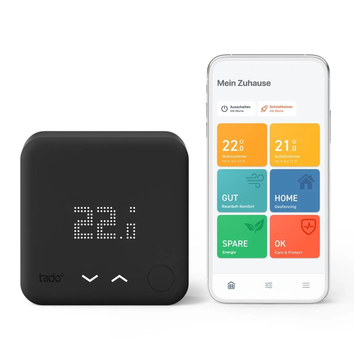 tado° Smart Thermostat Starter-Kit V3  (Schwarz, Verkabelt)