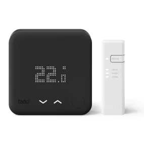 tado° Smart Thermostat Starter-Kit V3  (Schwarz, Verkabelt)