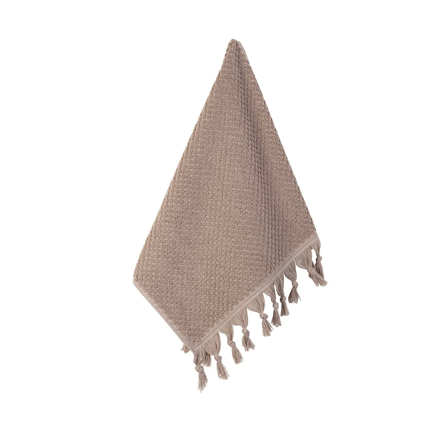 Textured Tassel Guest Towel - Natural