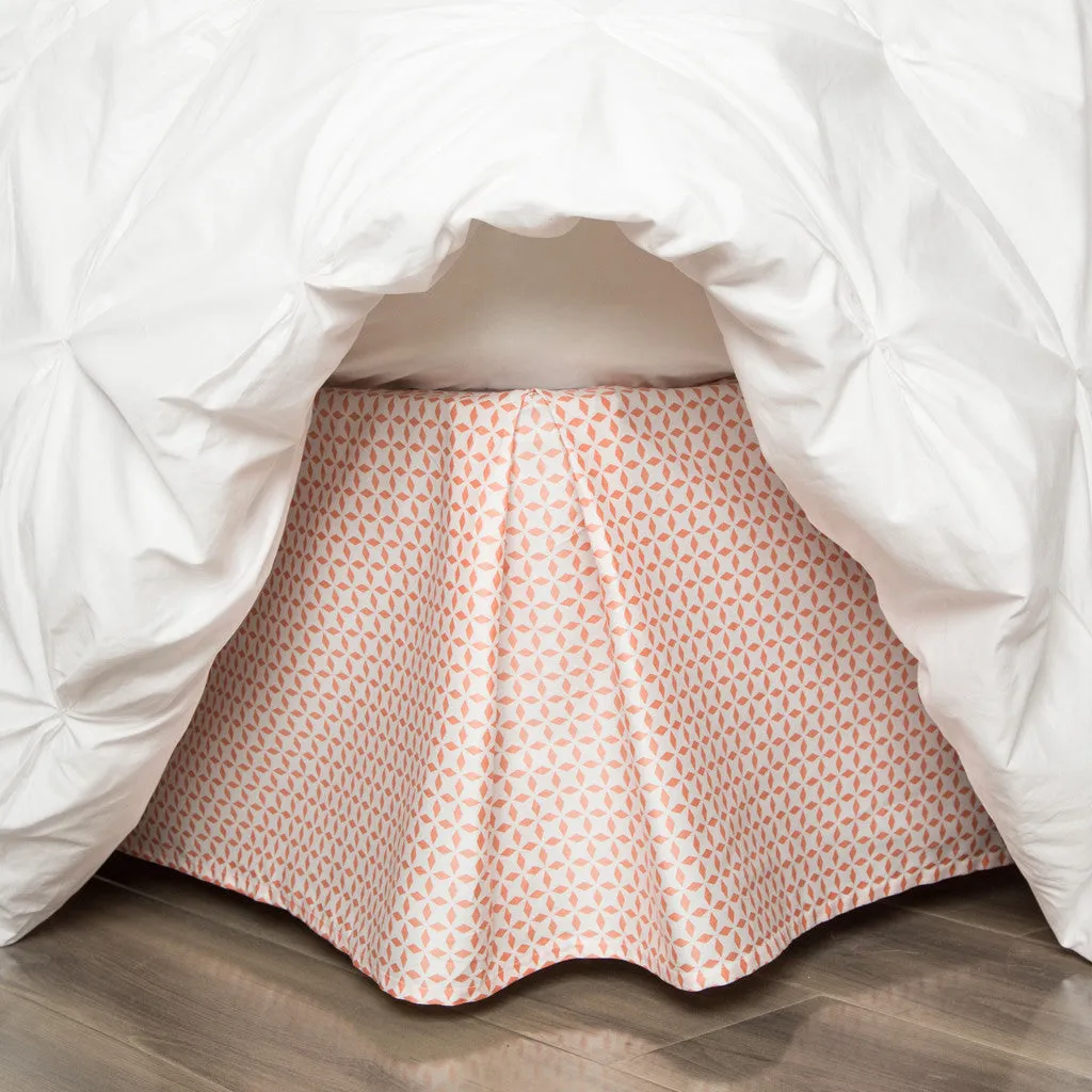 The Coral Morning Glory Bed Skirt