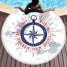 The Seafarter Round Beach Towel