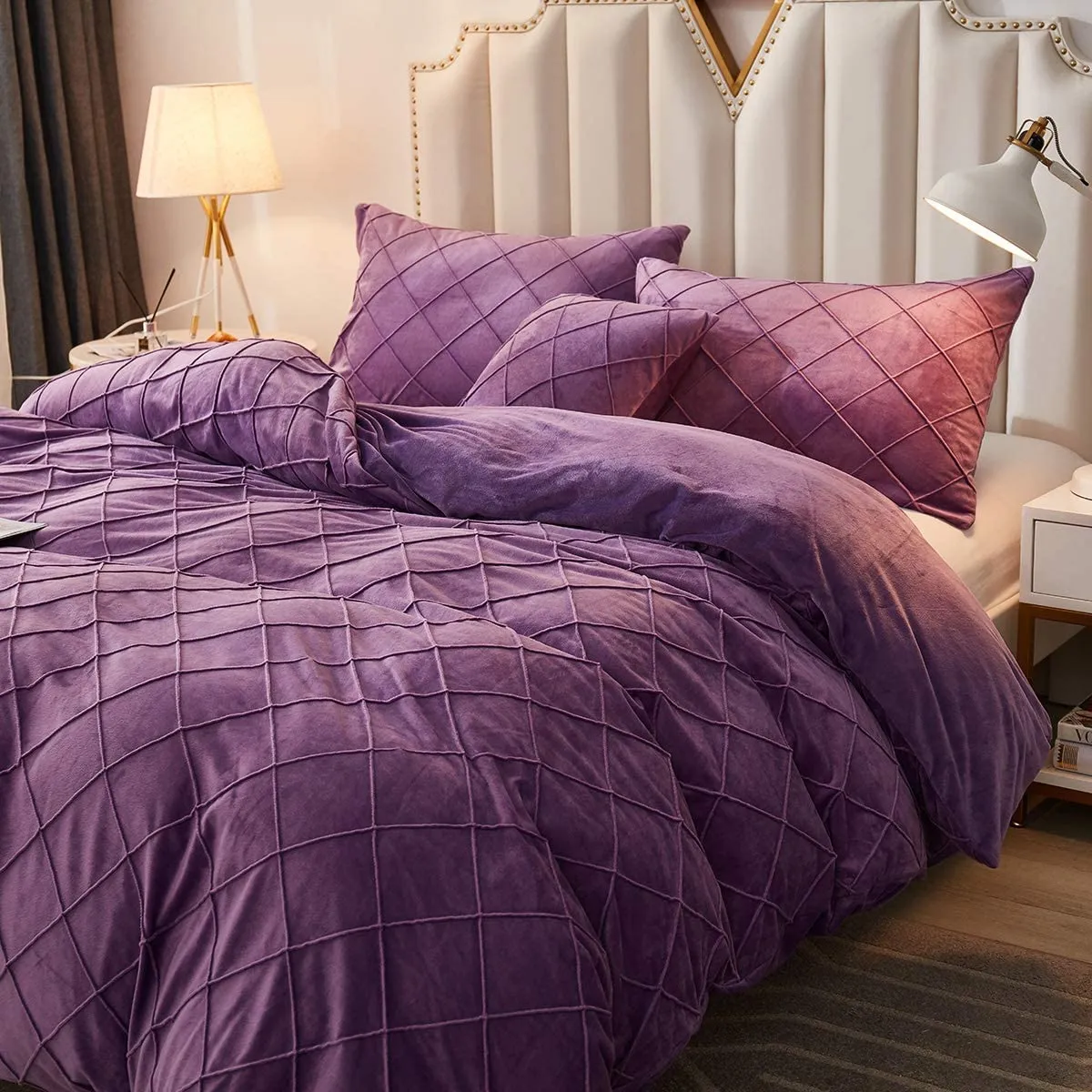 The Softy Diamond Purple Bed Set