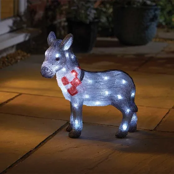 Three Kings InLit Ice Nativity Donkey