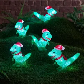 Three Kings Set of 5 InLit Ice Dinos