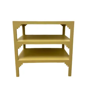 Three-Tiered Tangier Side Table, Sudbury Yellow