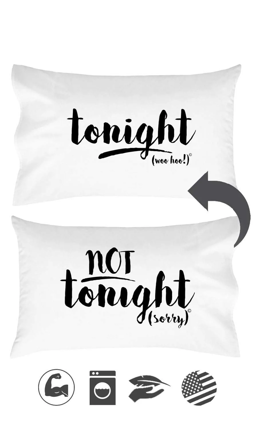 Tonight, Not Tonight Throw Couple Pillowcase - Perfect Bridal Shower Gift