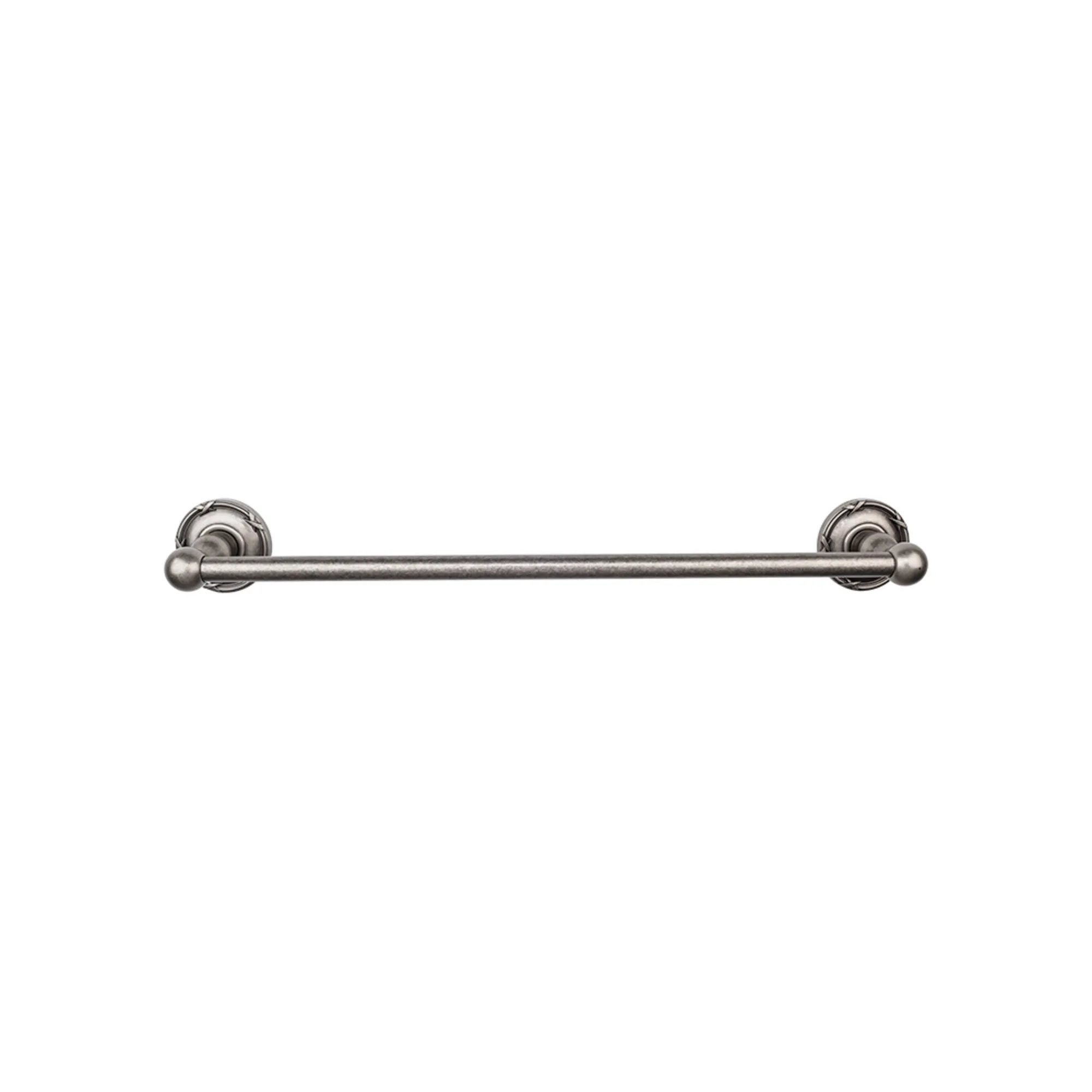 Top Knobs ED8APE Edwardian Bath Towel Bar 24 Inch Single - Ribbon Bplate Antique Pewter