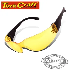 Tork Craft Safety Eyewear Glasses Yellow In Poly Bag