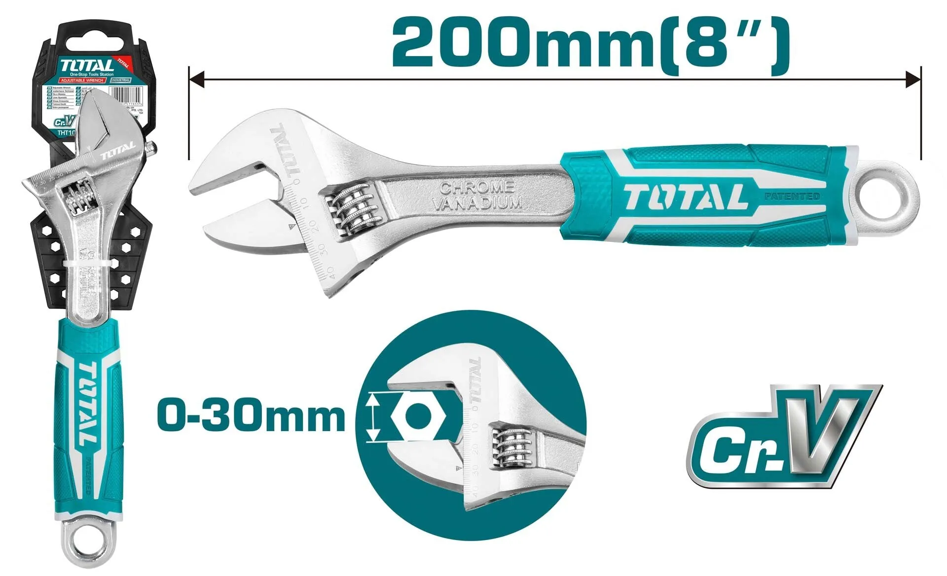 Total Adjustable wrench 8" THT101086