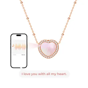 Totwoo Memory Digital Necklace with Spacer Bead Chain(18K Rose Gold Plated Silver & Mother of Pearl)