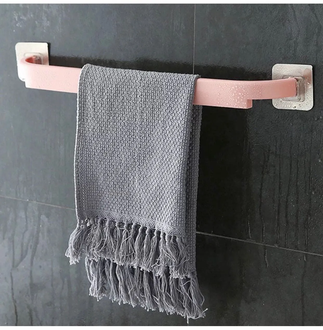 Towel Stand For Bathroom, Self Adhesive Punch-Free Plastic Bathroom Towel Bar, Modern Towel Rail Bathroom for Home Kitchen Bathroom