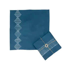 Tribal Cloth Indigo Napkin Set