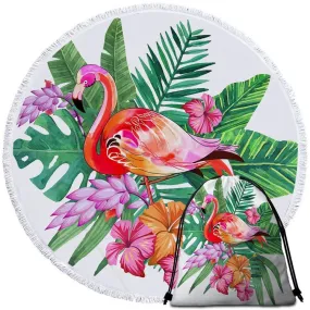 Tropical Flamingo Towel   Backpack