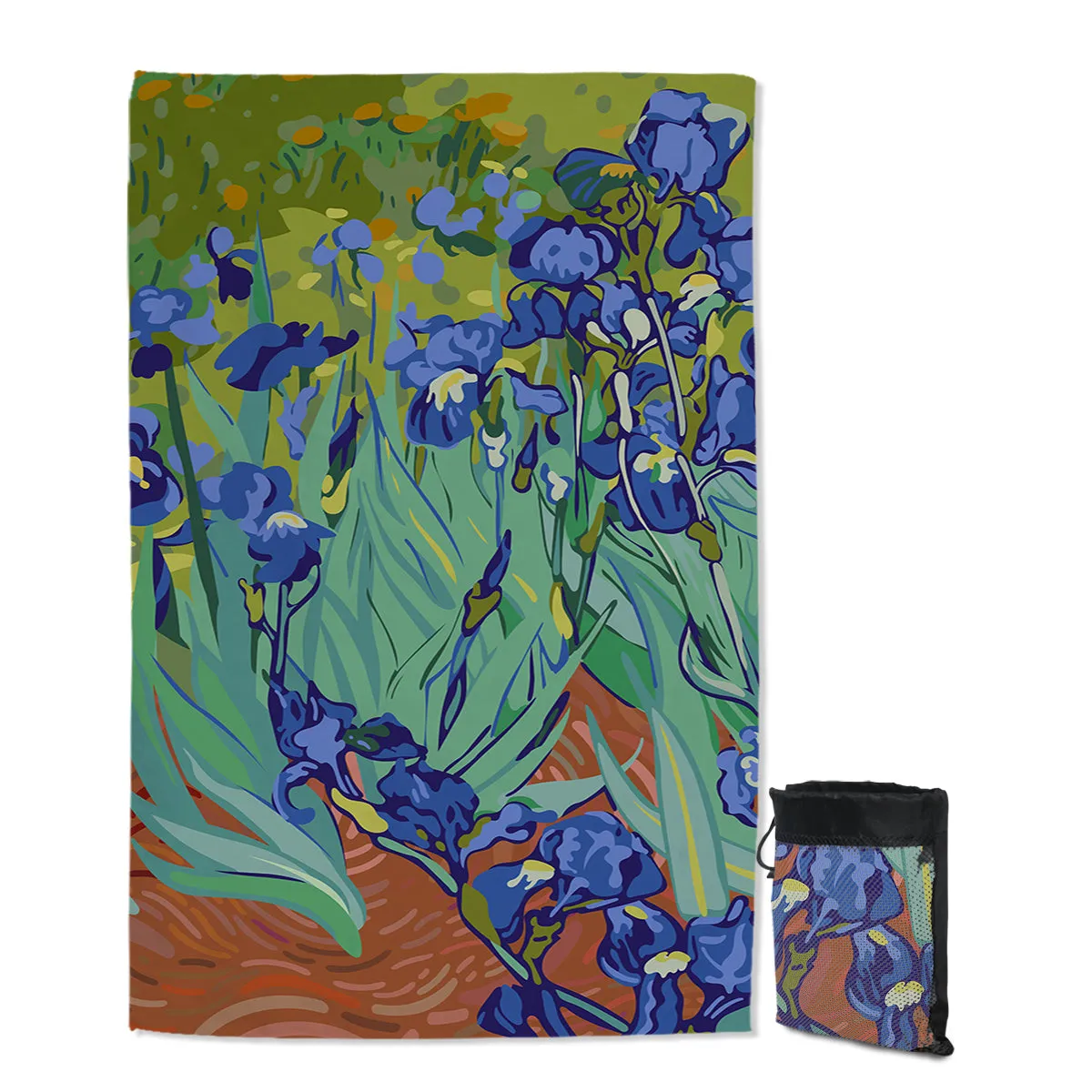 Van Gogh's Irises Sand Free Towel