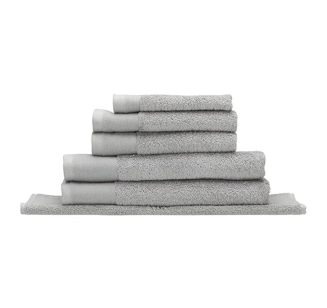 Vida Organic 630GSM Cotton Bath Towel Range Silver