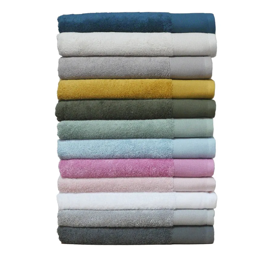 Vida Organic 630GSM Cotton Bath Towel Range Silver