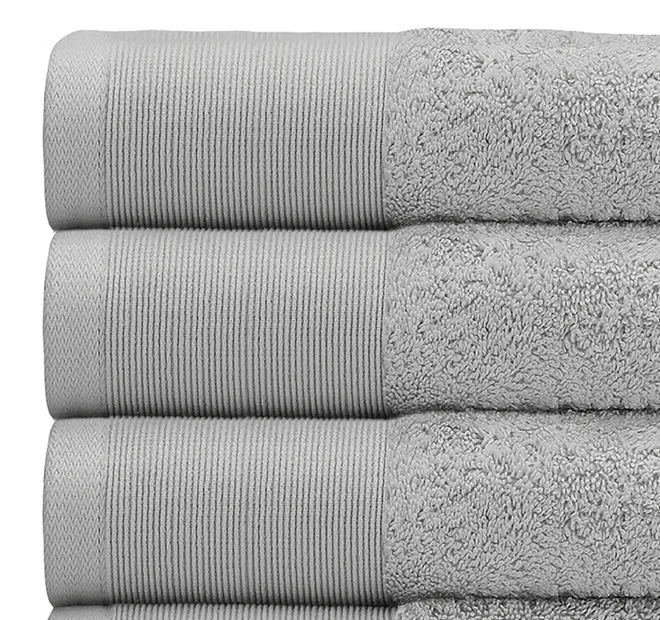 Vida Organic 630GSM Cotton Bath Towel Range Silver