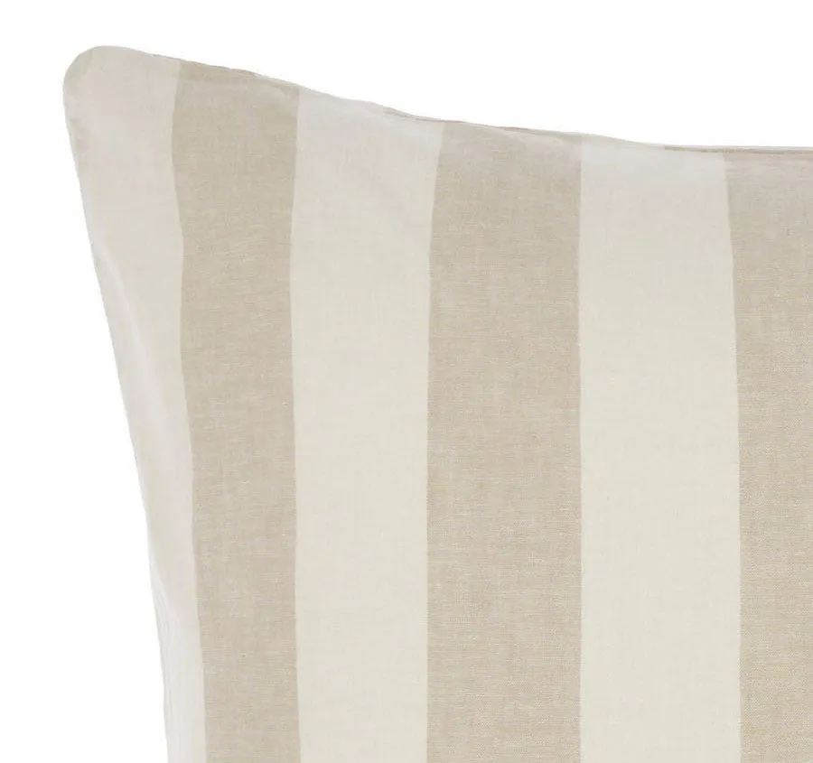 Vintage Stripe European Pillowcase Natural